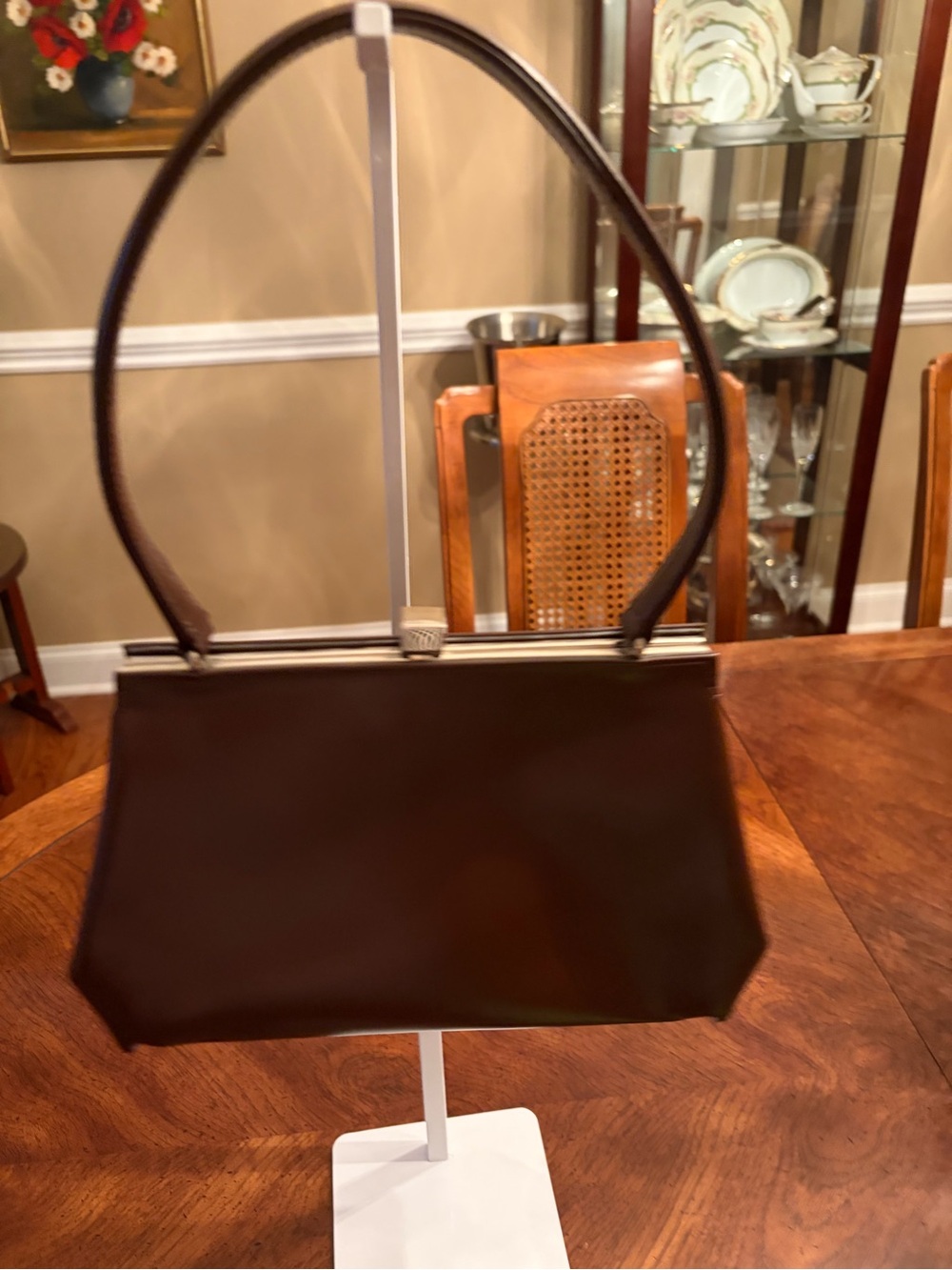 Fratelli Rossetti Burgundy Structured Top-Handle Bag - Luxury Italian Leather